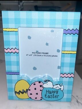 Peanuts Light Blue Decorative Photo Frame with Character Accent